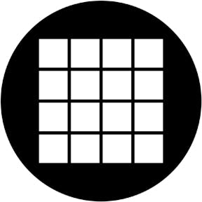 78042 Large Squares - Rosco Standard Steel Gobo