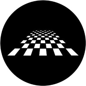 78053 Perspective Chessboard - Rosco Standard Steel Gobo