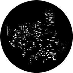 79021 Aerial Skyscrapers - Rosco Standard Steel Gobo