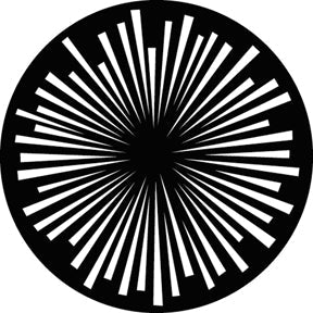 G235 Radial Lines - Rosco GAM Standard Steel Gobo
