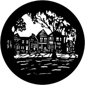 77796 Suburbia - Rosco Standard Steel Gobo