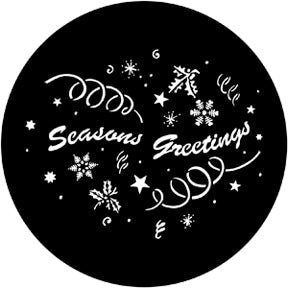 77983 Season's Greetings - Rosco Standard Steel Gobo